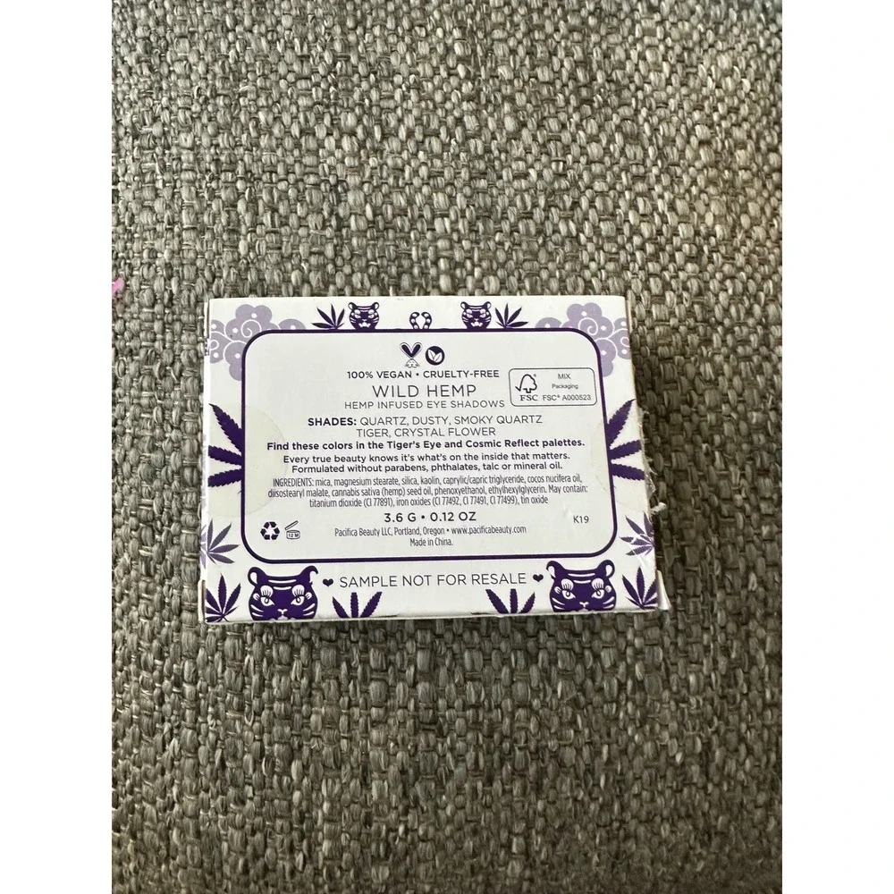 Pacifica Wild Hemp Eyeshadow Palette 5 Shades Vegan Cruelty Free 0.12oz New set2